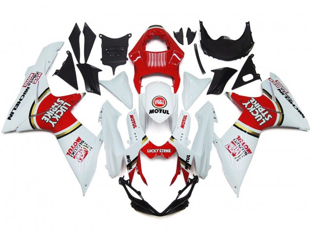 Shop Lucky Strike with Gold Circle Suzuki GSXR750 Motorcycle Fairings 11-20 Shop Lucky Strike with Gold Circle Suzuki GSXR750 Motorcycle Fairings 11-20