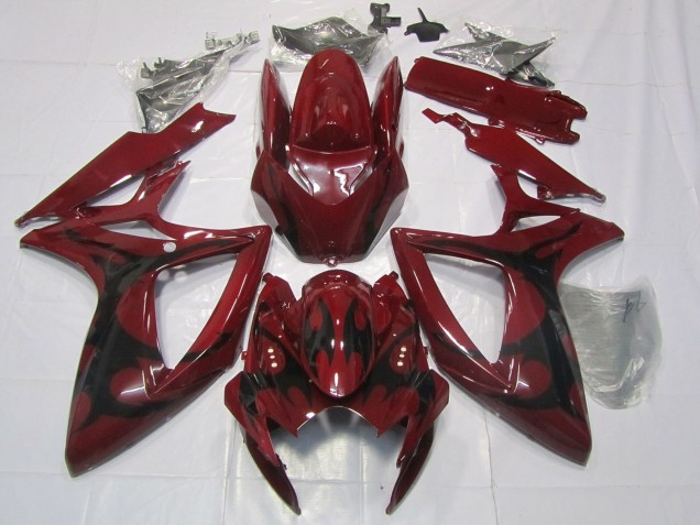 Shop Maroon Red Suzuki GSXR750 Motorcycle Fairings 06-07 Shop Maroon Red Suzuki GSXR750 Motorcycle Fairings 06-07