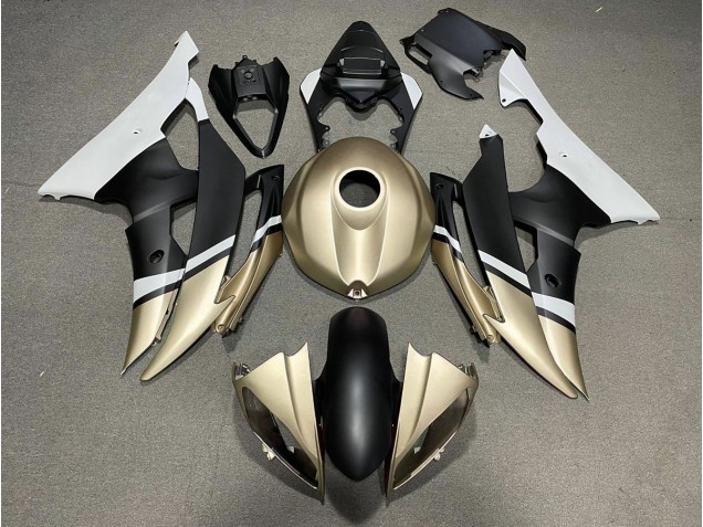 Shop Matte Black and Gold Yamaha R6 Motorcycle Fairings 08-16 Shop Matte Black and Gold Yamaha R6 Motorcycle Fairings 08-16