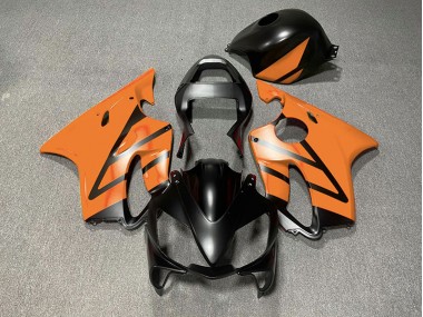 Shop Matte Black and Orange Honda CBR600 Motorcycle Fairings F4i Motorcycle Fairings 01-03