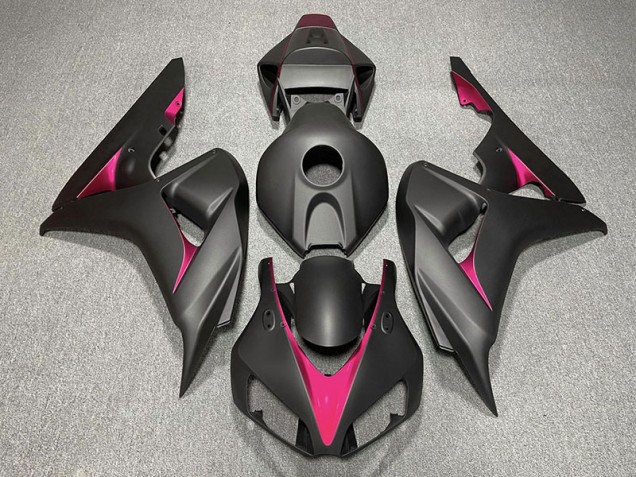 Shop Matte Black and Pink Honda CBR1000RR Motorcycle Fairings 06-07 Shop Matte Black and Pink Honda CBR1000RR Motorcycle Fairings 06-07