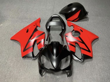 Shop Matte Black and Red Honda CBR600 Motorcycle Fairings F4i Motorcycle Fairings 01-03