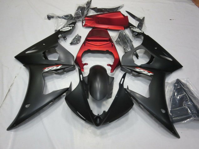 Shop Matte Black and Red Yamaha R6 Motorcycle Fairings 03-04 Shop Matte Black and Red Yamaha R6 Motorcycle Fairings 03-04