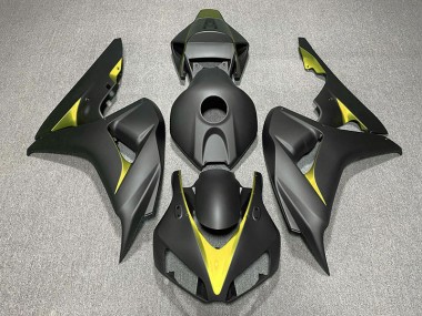 Shop Matte Black and Yellow Honda CBR1000RR Motorcycle Fairings 06-07