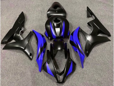 Shop Matte Black & Blue Design Honda CBR600RR Motorcycle Fairings 07-08