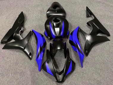 Shop Matte Black & Blue Design Honda CBR600RR Motorcycle Fairings 07-08