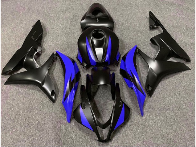 Shop Matte Black & Blue Design Honda CBR600RR Motorcycle Fairings 07-08