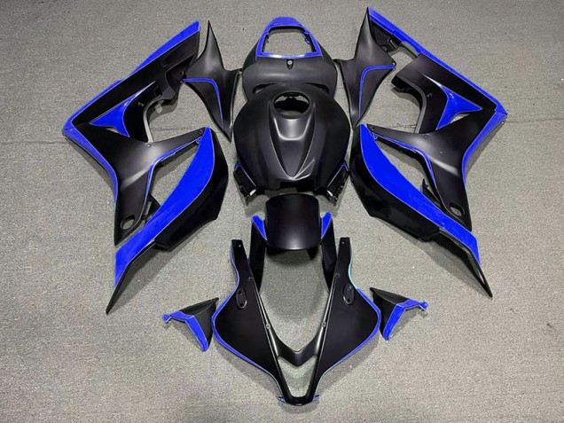 Shop Matte Black & Blue Honda CBR600RR Motorcycle Fairings 07-08 Shop Matte Black & Blue Honda CBR600RR Motorcycle Fairings 07-08