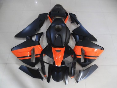 Shop Matte Black & Gloss Orange Honda CBR600RR Motorcycle Fairings 05-06