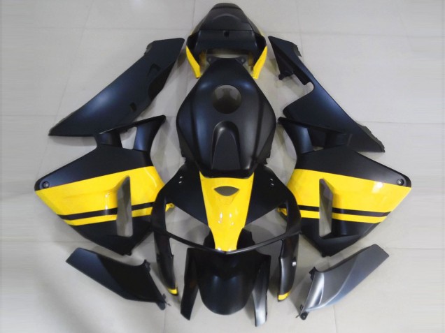 Shop Matte Black & Gloss Yellow Honda CBR600RR Motorcycle Fairings 05-06 Shop Matte Black & Gloss Yellow Honda CBR600RR Motorcycle Fairings 05-06