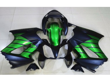 Shop Matte Black & Green Honda VFR800 Motorcycle Fairings 02-12