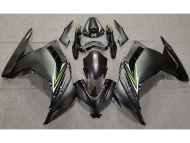 Shop Matte Black & Green Kawasaki Ninja Motorcycle Fairings 300 Motorcycle Fairings 13-18