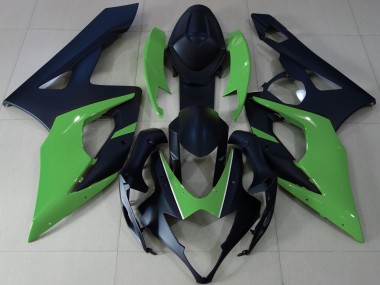 Shop Matte Black & Green Suzuki GSXR Motorcycle Fairings 1000 Motorcycle Fairings 05-06