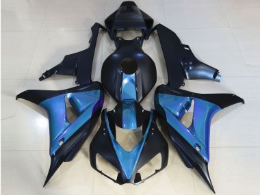 Shop Matte Black & Light Blue Honda CBR1000RR Motorcycle Fairings 06-07