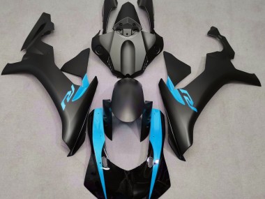 Shop Matte Black & Light Blue Yamaha R1 Motorcycle Fairings 15-19