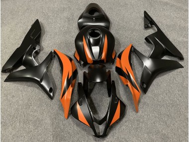 Shop Matte Black & Orange Design Honda CBR600RR Motorcycle Fairings 07-08
