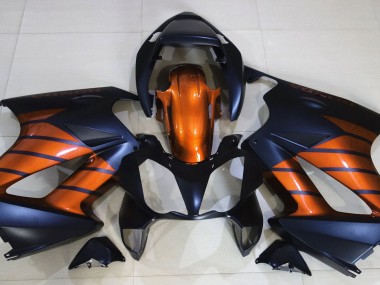 Shop Matte Black & Orange Honda VFR800 Motorcycle Fairings 02-12