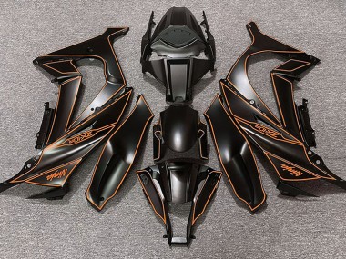 Shop Matte Black & Orange Lining Kawasaki ZX10R Motorcycle Fairings 11-15