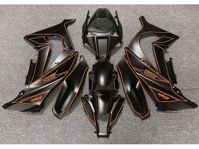 Shop Matte Black & Orange Lining Kawasaki ZX10R Motorcycle Fairings 11-15 Shop Matte Black & Orange Lining Kawasaki ZX10R Motorcycle Fairings 11-15
