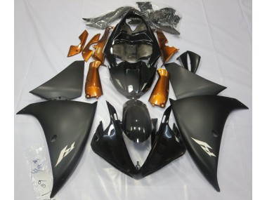 Shop Matte Black & Orange Yamaha R1 Motorcycle Fairings 09-12