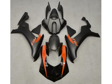 Shop Matte Black & Orange Yamaha R1 Motorcycle Fairings 15-19