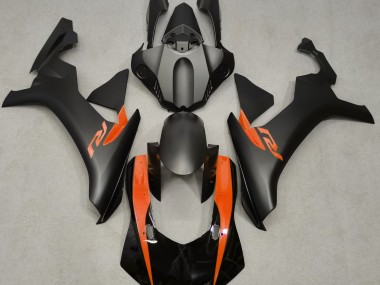 Shop Matte Black & Orange Yamaha R1 Motorcycle Fairings 15-19