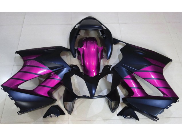 Shop Matte Black & Pink Honda VFR800 Motorcycle Fairings 02-12 Shop Matte Black & Pink Honda VFR800 Motorcycle Fairings 02-12