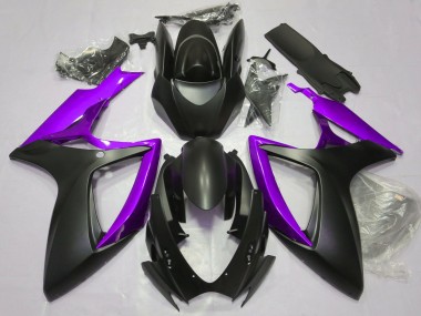 Shop Matte Black & Purple Suzuki GSXR750 Motorcycle Fairings 06-07