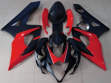 Shop Matte Black & Red Suzuki GSXR Motorcycle Fairings 1000 Motorcycle Fairings 05-06