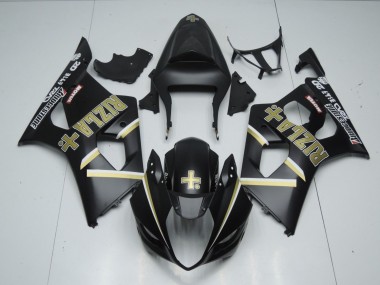 Shop Matte Black Rizla + Suzuki GSXR Motorcycle Fairings 1000 Motorcycle Fairings 03-04