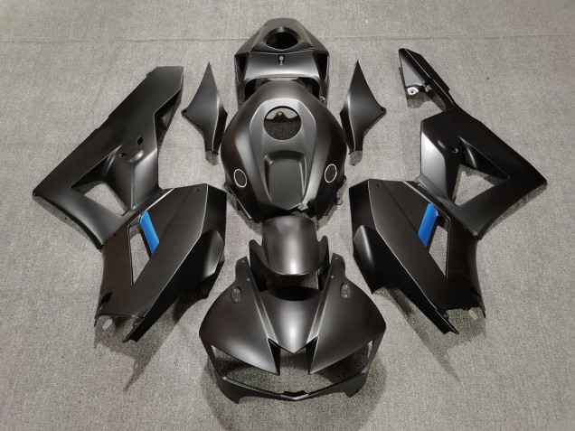 Shop Matte Black w Blue Honda CBR600RR Motorcycle Fairings 13-20 Shop Matte Black w Blue Honda CBR600RR Motorcycle Fairings 13-20