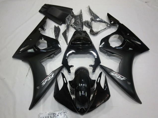Shop Matte Black White Decal Yamaha R6 Motorcycle Fairings 05 Shop Matte Black White Decal Yamaha R6 Motorcycle Fairings 05