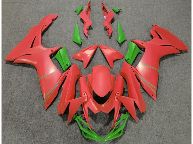 Shop Matte Grapefruit Red & Green Suzuki GSXR750 Motorcycle Fairings 11-20 Shop Matte Grapefruit Red & Green Suzuki GSXR750 Motorcycle Fairings 11-20