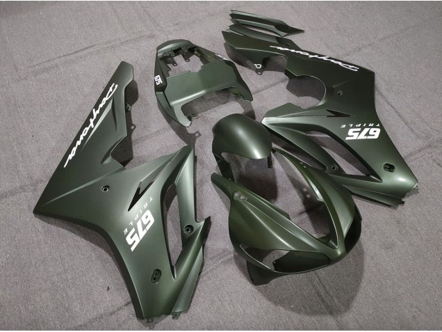 Shop Matte Green White Logos Triumph Daytona Motorcycle Fairings 675 Motorcycle Fairings 09-12 Shop Matte Green White Logos Triumph Daytona Motorcycle Fairings 675 Motorcycle Fairings 09-12