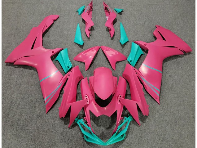 Shop Matte Hot Pink and Teal Suzuki GSXR750 Motorcycle Fairings 11-20 Shop Matte Hot Pink and Teal Suzuki GSXR750 Motorcycle Fairings 11-20