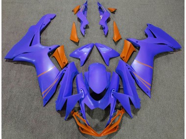 Shop Matte Ocean Blue & Orange Suzuki GSXR750 Motorcycle Fairings 11-20