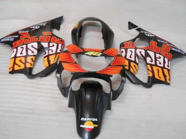 Shop Matte Orange Black and Red Honda CBR600 Motorcycle Fairings F4 Motorcycle Fairings 99-00