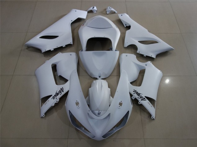 Shop Matte White Kawasaki ZX6R Motorcycle Fairings 05-06 Shop Matte White Kawasaki ZX6R Motorcycle Fairings 05-06