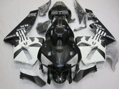 Shop Matte & White Punisher Logo Honda CBR600RR Motorcycle Fairings 05-06