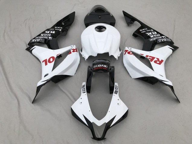 Shop Matte White & Red Repsol Honda CBR600RR Motorcycle Fairings 07-08 Shop Matte White & Red Repsol Honda CBR600RR Motorcycle Fairings 07-08