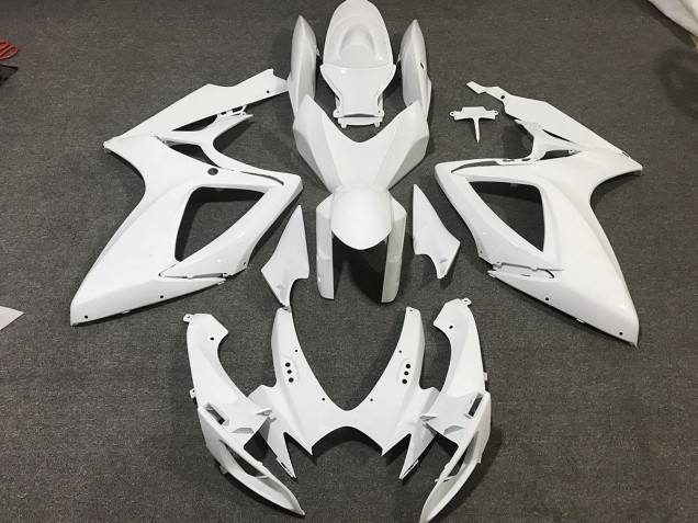 Shop Matte White Suzuki GSXR750 Motorcycle Fairings 06-07