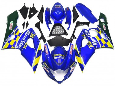 Shop MoviStar Blue and Yellow Check Suzuki GSXR Motorcycle Fairings 1000 Motorcycle Fairings 05-06