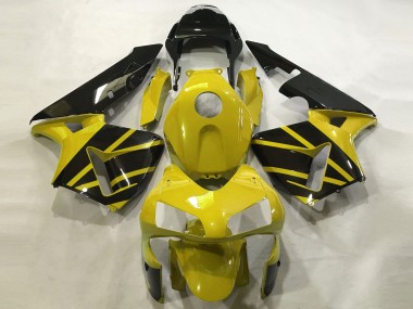 Shop Mustard Yellow & Gloss Black Honda CBR600RR Motorcycle Fairings 03-04