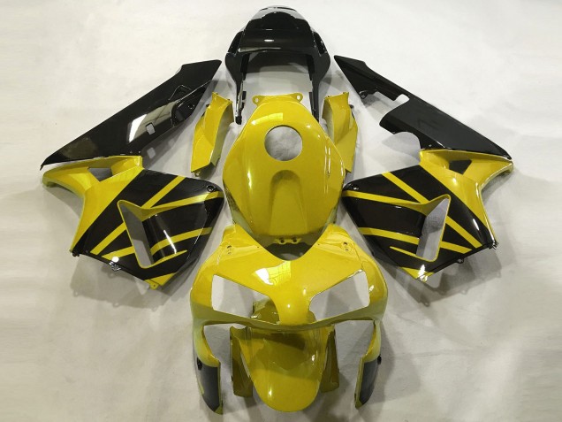 Shop Mustard Yellow & Gloss Black Honda CBR600RR Motorcycle Fairings 03-04 Shop Mustard Yellow & Gloss Black Honda CBR600RR Motorcycle Fairings 03-04