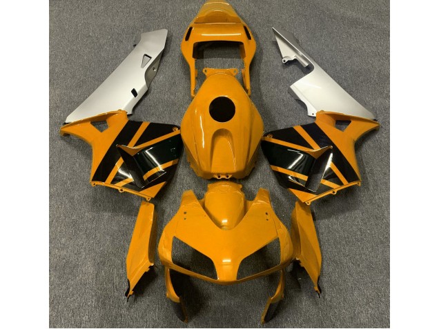 Shop Mustard Yellow & Matte Silver Honda CBR600RR Motorcycle Fairings 03-04 Shop Mustard Yellow & Matte Silver Honda CBR600RR Motorcycle Fairings 03-04