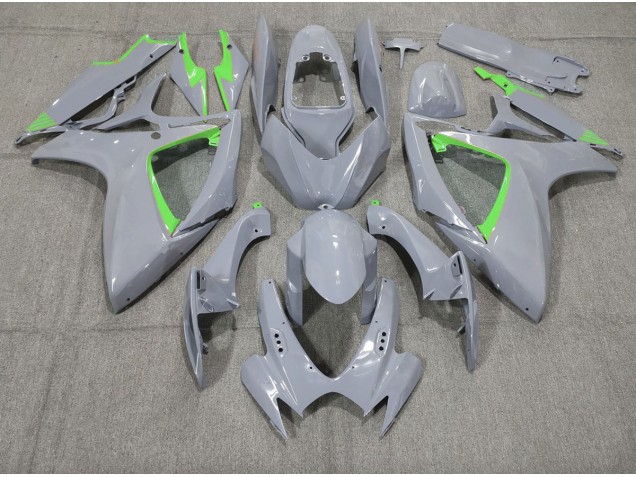 Shop Nardo and Green Trim Suzuki GSXR750 Motorcycle Fairings 06-07 Shop Nardo and Green Trim Suzuki GSXR750 Motorcycle Fairings 06-07