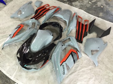 Shop Nardo and Orange Shaggy Kawasaki ZX6R Motorcycle Fairings 13-18