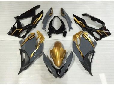 Shop Nardo Gray and Gold Kawasaki Ninja Motorcycle Fairings 400 Motorcycle Fairings 18-20