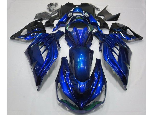 Shop Ocean Blue Gloss Kawasaki ZX14R Motorcycle Fairings 12-19