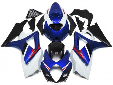 Shop OEM Style Gloss Blue and White Red Logo Suzuki GSXR Motorcycle Fairings 1000 Motorcycle Fairings 07-08